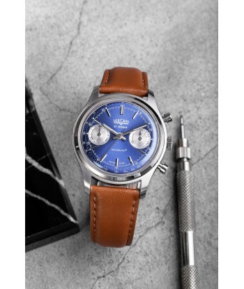 Montre Vulcain - Chronograph 70's 38mm - Blue une grave pollution 