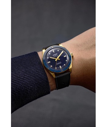 Montre Vulcain - Skindiver Nautique 38mm - Gold & Blue Venez acheter