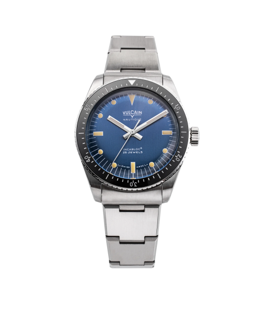 Montre Vulcain - Skindiver Nautique 38mm - Blue (metal bracelet + rubber strap included) france