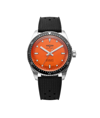 Montre Vulcain - Skindiver Nautique 38mm - Orange (metal bracelet + rubber strap included) Comparez et commandez 