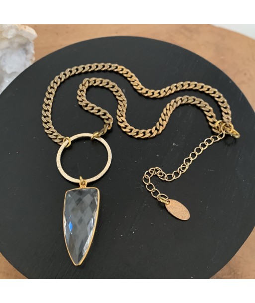 Collier cristal de roche tendance Boho Faites des économies