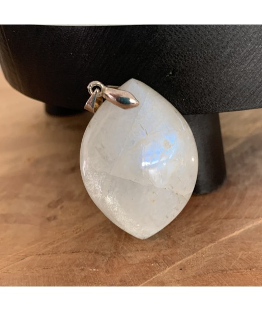 Pendentif labradorite blanche extra, péristérite, pierre de lune arc-en-ciel Les êtres humains sont 