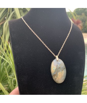 Pendentif en labradorite, la pierre de protection, la pierre du thérapeute, collier unique outlet