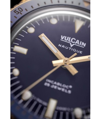 Montre Vulcain - Skindiver Nautique 38mm - Gold & Blue Venez acheter