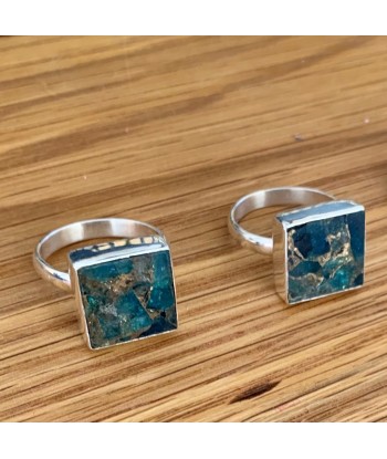 Bague tourmaline bleu turquoise argent sterling 925 en ligne des produits 