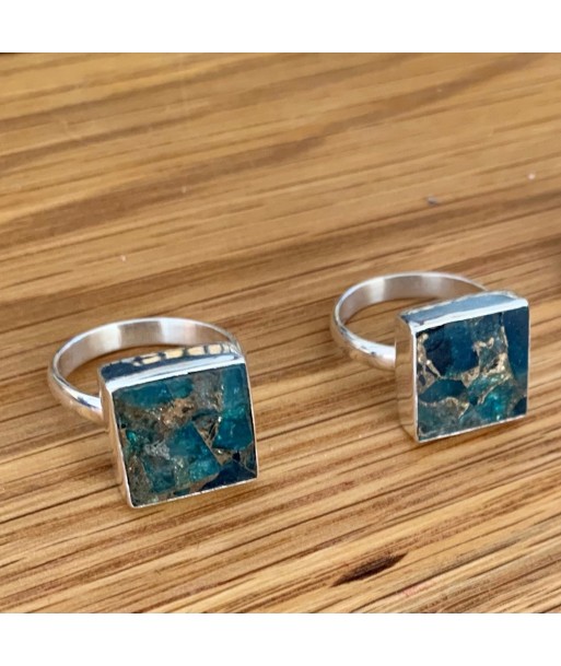 Bague tourmaline bleu turquoise argent sterling 925 en ligne des produits 