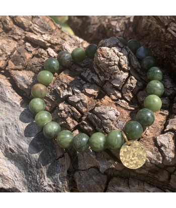 Bracelet jade or 18K "les 5 vertus", cadeau Noël pas cher