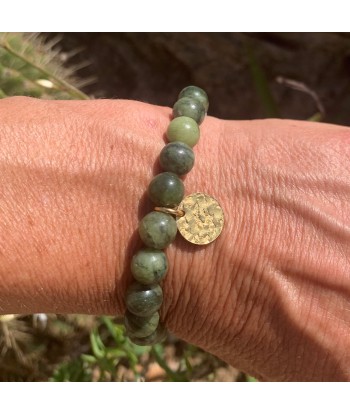 Bracelet jade or 18K "les 5 vertus", cadeau Noël pas cher