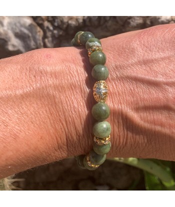 Bracelet jade or 18K "les 5 vertus", cadeau Noël pas cher