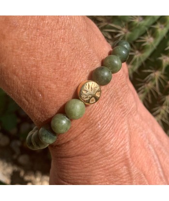 Bracelet jade or 18K "les 5 vertus", cadeau Noël pas cher