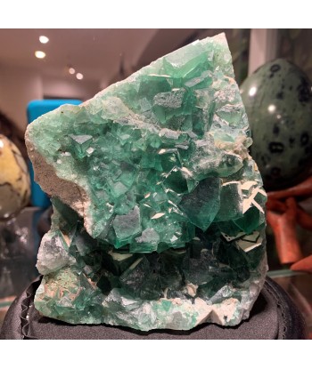 Fluorite verte cristallisée 997g, "la pierre du génie" pas cher chine