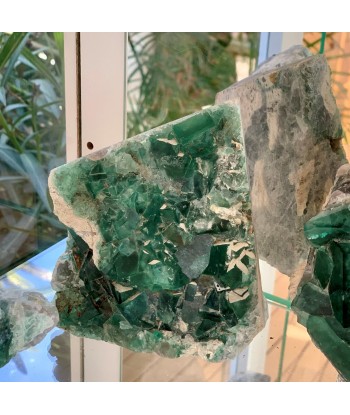 Fluorite verte cristallisée 997g, "la pierre du génie" pas cher chine