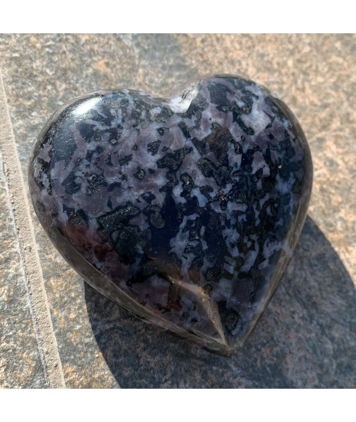 Coeur en gabbro "merlinite mystique", cœur en ligne des produits 