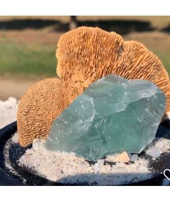 Objet de décoration unique, une création avec fluorite arc en ciel l'achat 