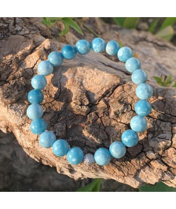 Bracelet larimar naturel de grade supérieur "la pierre de l'Atlantis" Véritable concentré