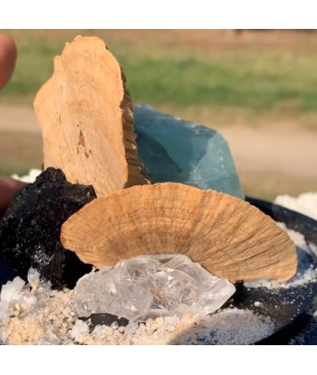 Objet de décoration unique, une création avec fluorite arc en ciel l'achat 