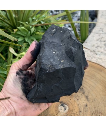 Grande shungite naturelle authentique, un magnifique bloc de shungite brute Venez acheter