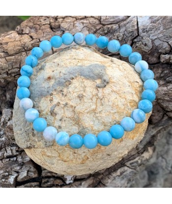 Bracelet larimar naturel de grade supérieur "la pierre de l'Atlantis" Véritable concentré