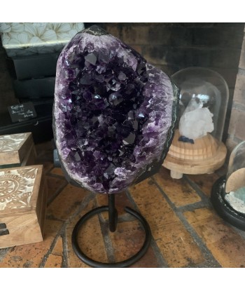 Magnifique Géode d'améthyste sur socle, amethyst, cadeau Noël en ligne des produits 