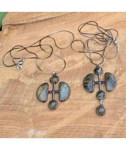 Pendentif demi-lune en labradorite facettée Comment ça marche