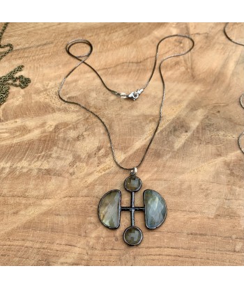 Pendentif demi-lune en labradorite facettée Comment ça marche