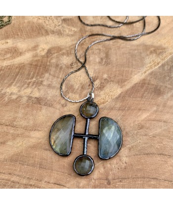 Pendentif demi-lune en labradorite facettée Comment ça marche