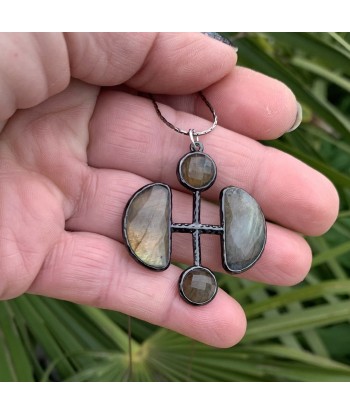 Pendentif demi-lune en labradorite facettée Comment ça marche