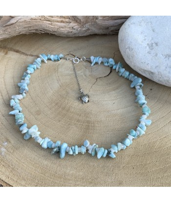 Collier Larimar choker, pierre de naissance de Mars suggérées chez