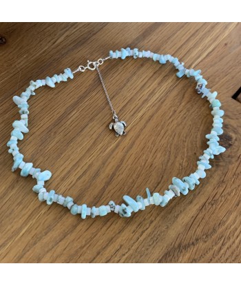 Collier Larimar choker, pierre de naissance de Mars suggérées chez