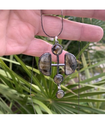 Pendentif demi-lune en labradorite facettée Comment ça marche