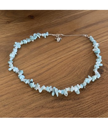 Collier Larimar choker, pierre de naissance de Mars suggérées chez