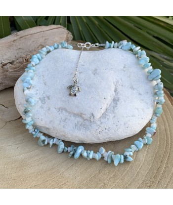 Collier Larimar choker, pierre de naissance de Mars suggérées chez