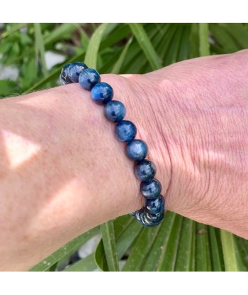 Bracelet en cyanite naturelle AAAA, bracelet en pierre kyanite bleu, Disthène plus qu'un jeu 