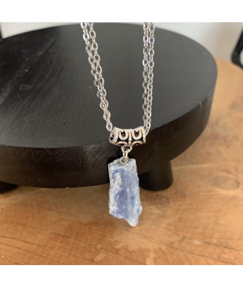 Collier en cyanite bleue double chaine pour un bijou unique online