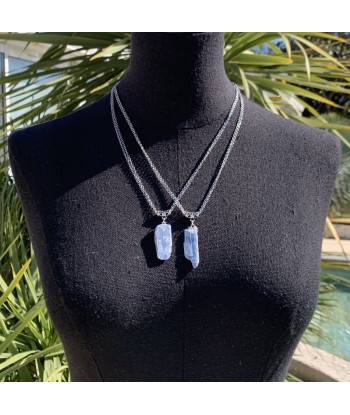 Collier en cyanite bleue double chaine pour un bijou unique online