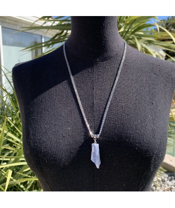 Collier en cyanite bleue double chaine pour un bijou unique online