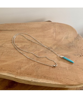 Collier Y turquoise, Long collier Boho Fait main en France 2023