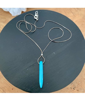 Collier Y turquoise, Long collier Boho Fait main en France 2023