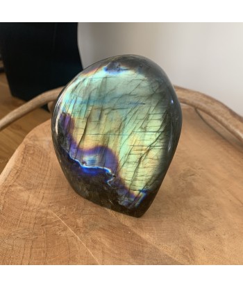 Magnifique Labradorite de forme libre polie, 427g Feldspath, multi couleur l'évolution des habitudes 