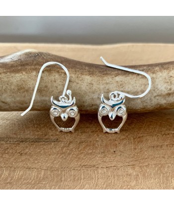 Boucles d'oreilles chouette en argent 925, boucles d'oreilles pendantes 2024