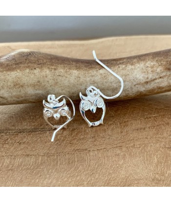 Boucles d'oreilles chouette en argent 925, boucles d'oreilles pendantes 2024