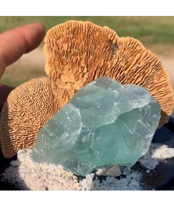 Objet de décoration unique, une création avec fluorite arc en ciel du meilleur 