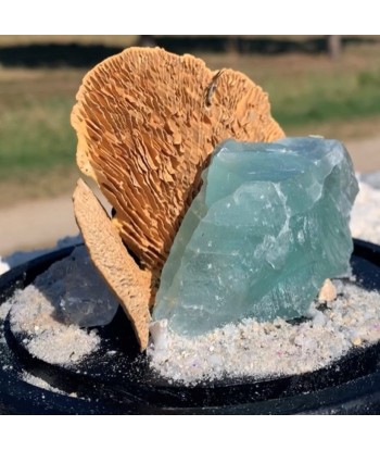 Objet de décoration unique, une création avec fluorite arc en ciel du meilleur 