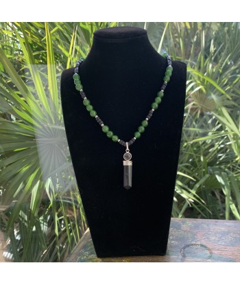 Collier tourmaline noire et jade vert, fait main, collier en pierre, Collier bohème chez Cornerstreet bien 