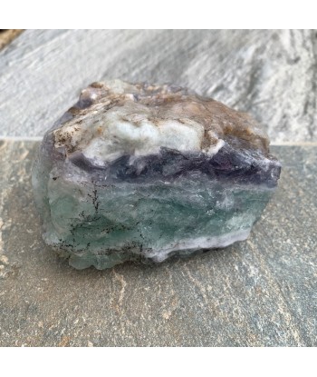 Large Raw Rainbow Fluorite, the Stone of Intuition la chaussure