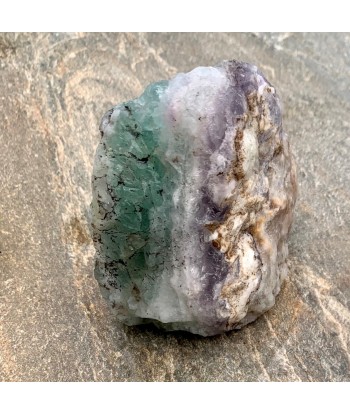 Large Raw Rainbow Fluorite, the Stone of Intuition la chaussure