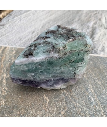 Large Raw Rainbow Fluorite, the Stone of Intuition la chaussure