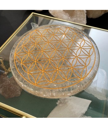 Energizing orgonite flower of life tray, energizing, lithotherapy recharging station soldes