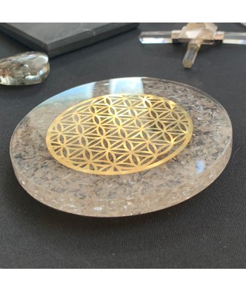 Energizing orgonite flower of life tray, energizing, lithotherapy recharging station soldes