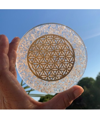 Energizing orgonite flower of life tray, energizing, lithotherapy recharging station soldes